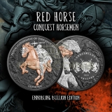 Carpathians 2024 5 Thalers Four Horsemen of Apocalypse - Red Horse Ennobling 1oz