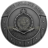 Niue Island 2024 5$ Woman Warrior V - Barbarian 2oz